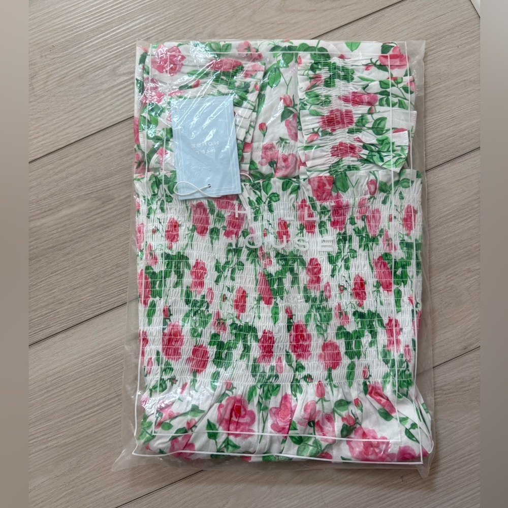 Hill House Ellie Nap Dress. Pink Roses. size XS. NWT.